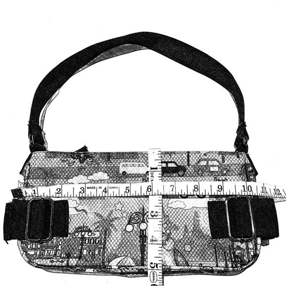 Tiny Shoulder Purse with “Frog Town” Graphics - Picture 8 of 10